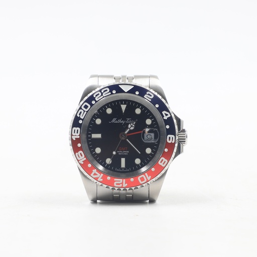 mathey tissot 316l gmt worldwide ** Small Crack On The Magnifying Glass And Top left