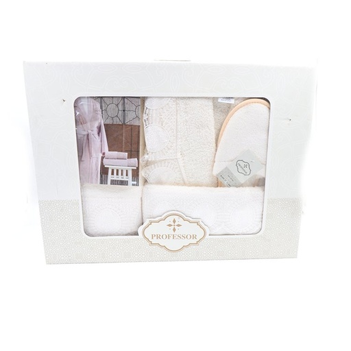 Professor Bath Set, 1 Bathrobe + 1 Towel + 2 Slippers