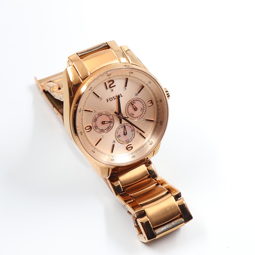 FOSSIL BQ1073 ROSE GOLD WOMEN'S ALL STAINLESS STEEL GENUINE WRIST WATCH