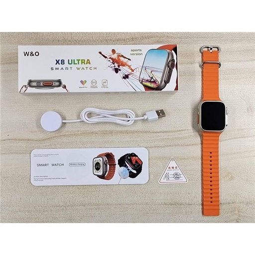 X8 Ultra Smart Watch W & O, Sport Version, Wearfit Pro , Wireless Charging  2.08-Inch