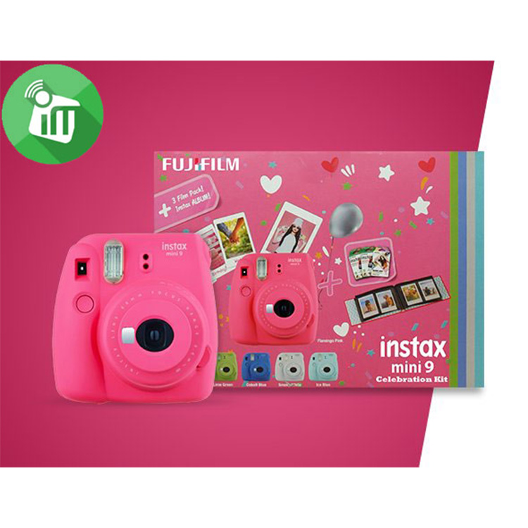 Instax Mini 9 Celebration , 3 Film Pack+ instax Album Oksouq