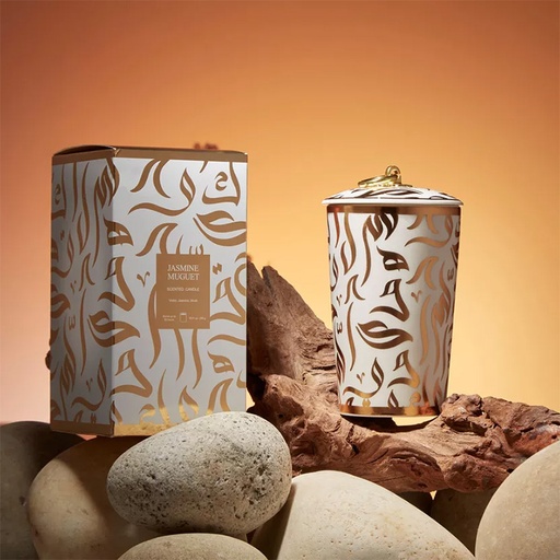 Jasmine Muguet Scented Candle , Burn Up To 65  Hour