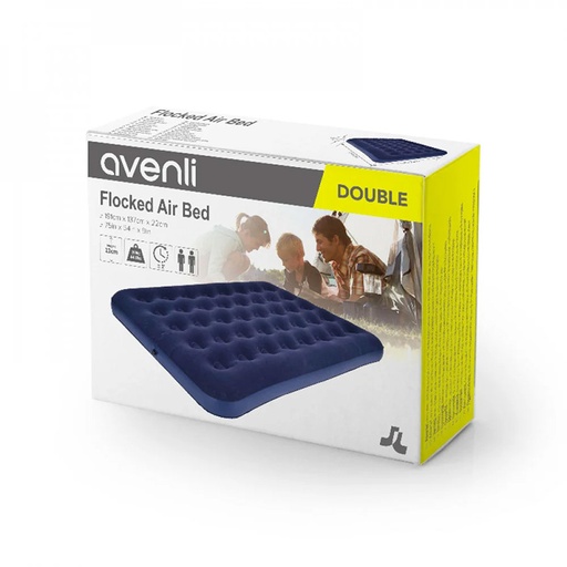 Avenli Flocked Air Bed Double 191 Cm x 137 CM x 22 Cm