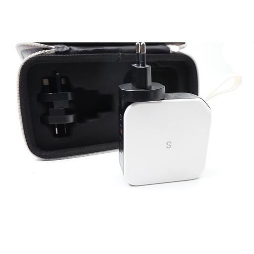 Snap Wireless PowerBank Universal 5 in 1 Travel Adapter , Model PPU, Capacity: 10.000 Mah, 37 Wh, Integrated Lightning And Type-c Cable