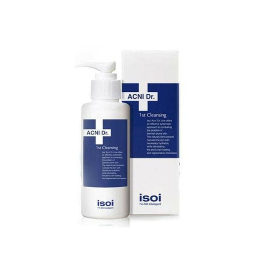 ISOI Acni Dr. 1st Cleansing a cleanser That helps fading the appearance of blemish with natural  ingredients for sensitive skin, soft, gel-type texture reduce skin irritation 130 ml