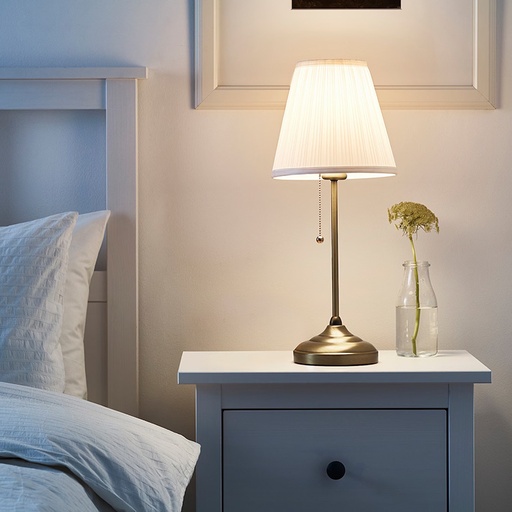 ÅRSTID Table lamp, brass/white 603.213.76