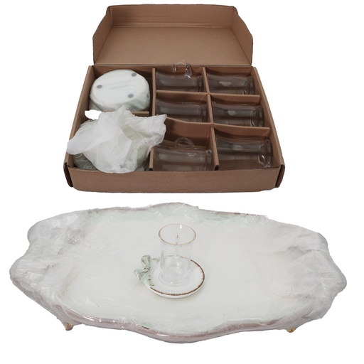 Glass & 6 glass and Tray set