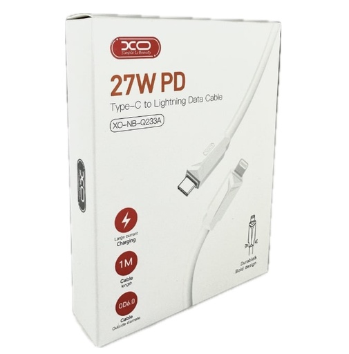 Type-C to Lightning Data Cable 27W PD - WHITE