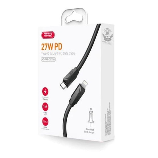 Type-C to Lightning Data Cable 27W PD - BLACK