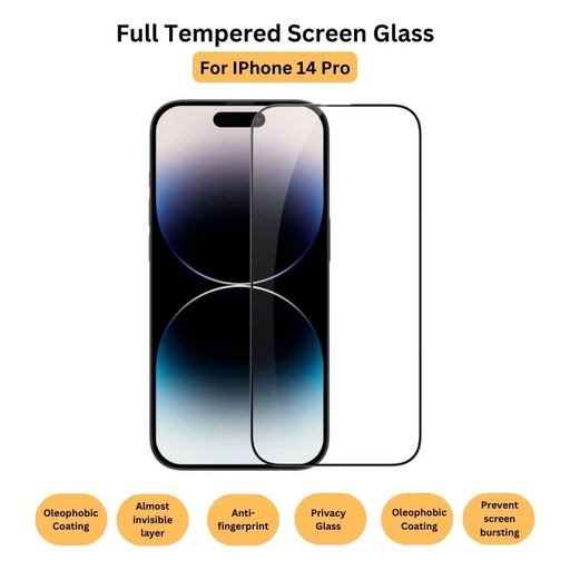 Full Tempered screen glass - iPhone 14 Pro