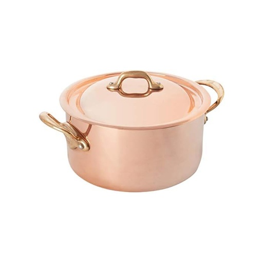 Mauviel  28cm/11in 6.2 l bassine a ragout stewpan with lid m heritage 6505.28