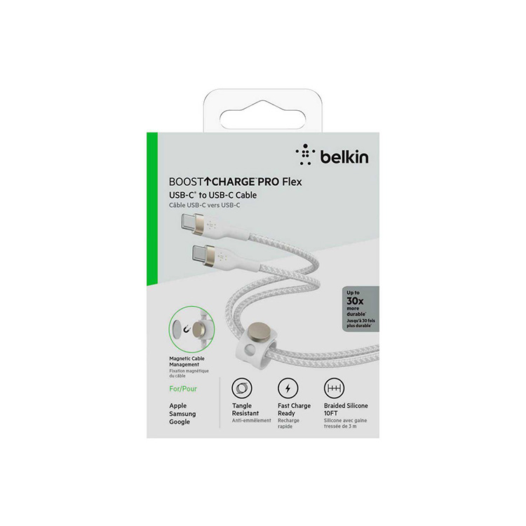 Belkin BoostCharge Pro Flex, USBC Cable With Lightning Connector Oksouq