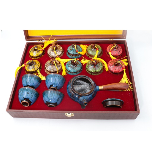 China Multicolor Coffee Set 15 Pcs