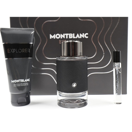 MontBlanc Explorer For Men, Eau de Parfum Vaporisateur 100 ml + 30 ml  & Gel Douche Integral 100 ml - All-over-shower Gel 3.3 Fl.oz