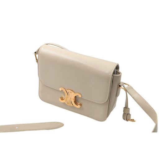 Celine Teen Limestone  Bag Beige  In Shiny Calfskin Limestone