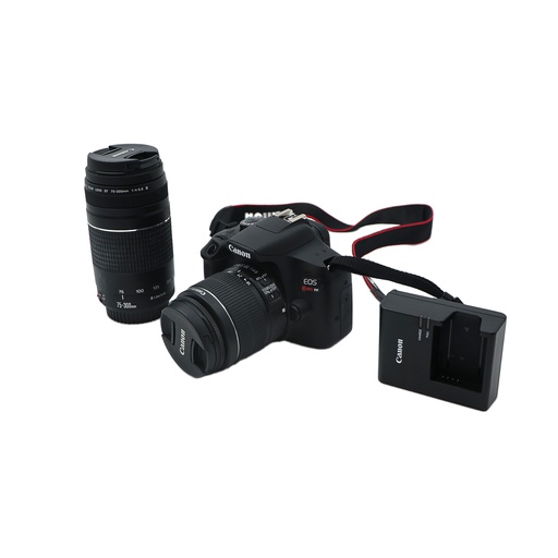 Canon EOS Rebel T6 SLR Camera + Canon Zoom Lens EF 75 - 300 mm , 1:4-5.6 III