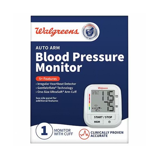 walgreens Auto Blood Pressure Monitor, Irregular Heartbeat Detector, GentleInflate