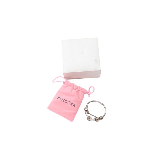 Pandora Jewelry Iconic Moments Snake Chain Char Sterling Silver bRacelet