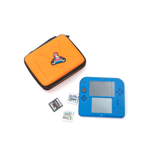 Nintendo 2DS Consol  + 4 Games Super Mario Bros 2, Sonic Boom Shatterd Crystal + Project xzone 2 + metroid prime hunters