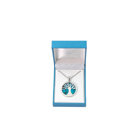 Paua  Shell Necklace Abalone Rhodium Plated Necklace PS200592