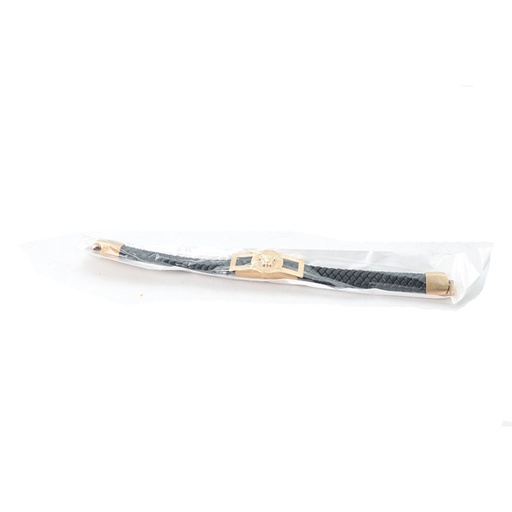 Versace Band Bracelet Black and Goldish Color
