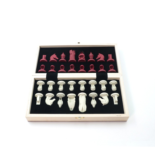 Chess pieces board
