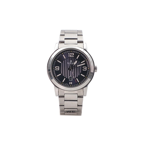 Titan Men's Urban Refinement: Sleek Blue Dial with Silver Stainless Steel Strap Watch