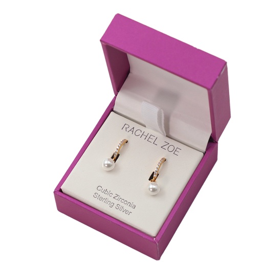 Rachel Zoe Opal Sterling Gold Earrings