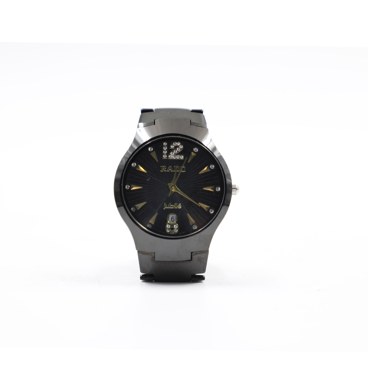 Auction For Rado Jubile Full Black 6020G Swiss Made ** Contain a Tiny Crack On The Middle & Battery Drained**