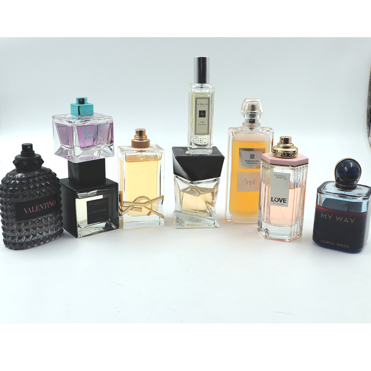 Auction For Expensive Used Luxury Perfume Fragrance Mix 9 (9 Pieces) - Valentino, Giorgio Armani, Jo Malone .... ex A