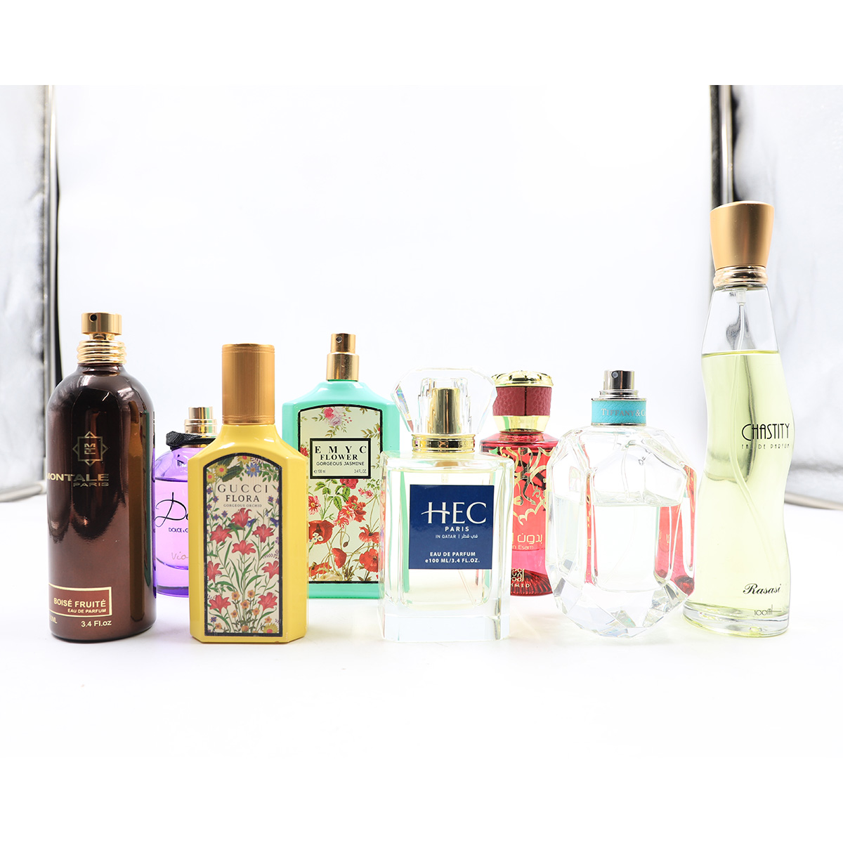 Auction For Mix Used Perfums Brands:Gucci, George Jasmine,Tiffany & Co, Montale, HEC paris, Bidun Esam