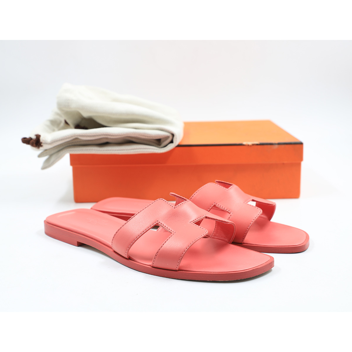 Auction For Hermes Rose Pink Sandals  Size: 38