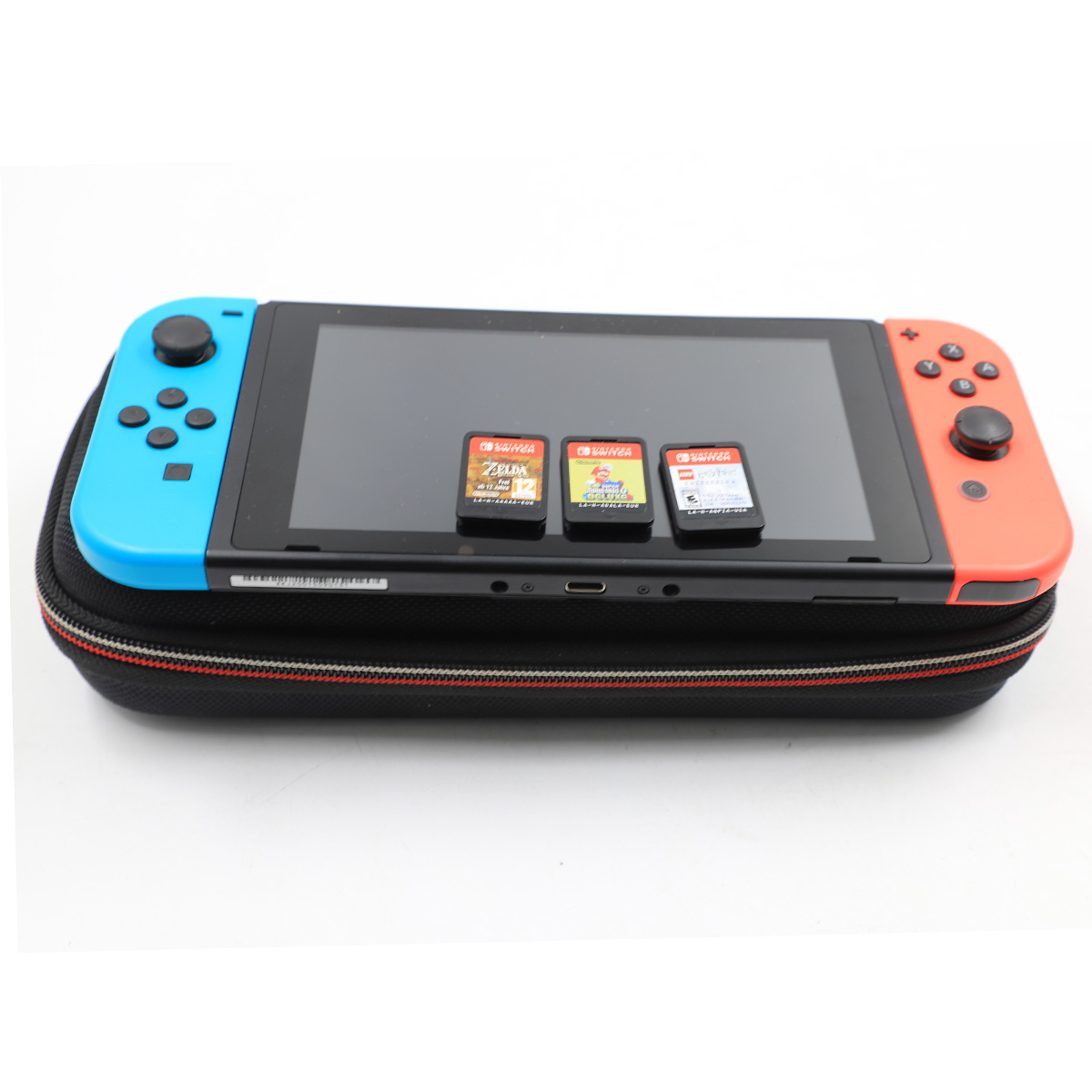 Auction For Nintendo Switch V2 + 3 Games And Cover, Mario , Zelda, Harry potter