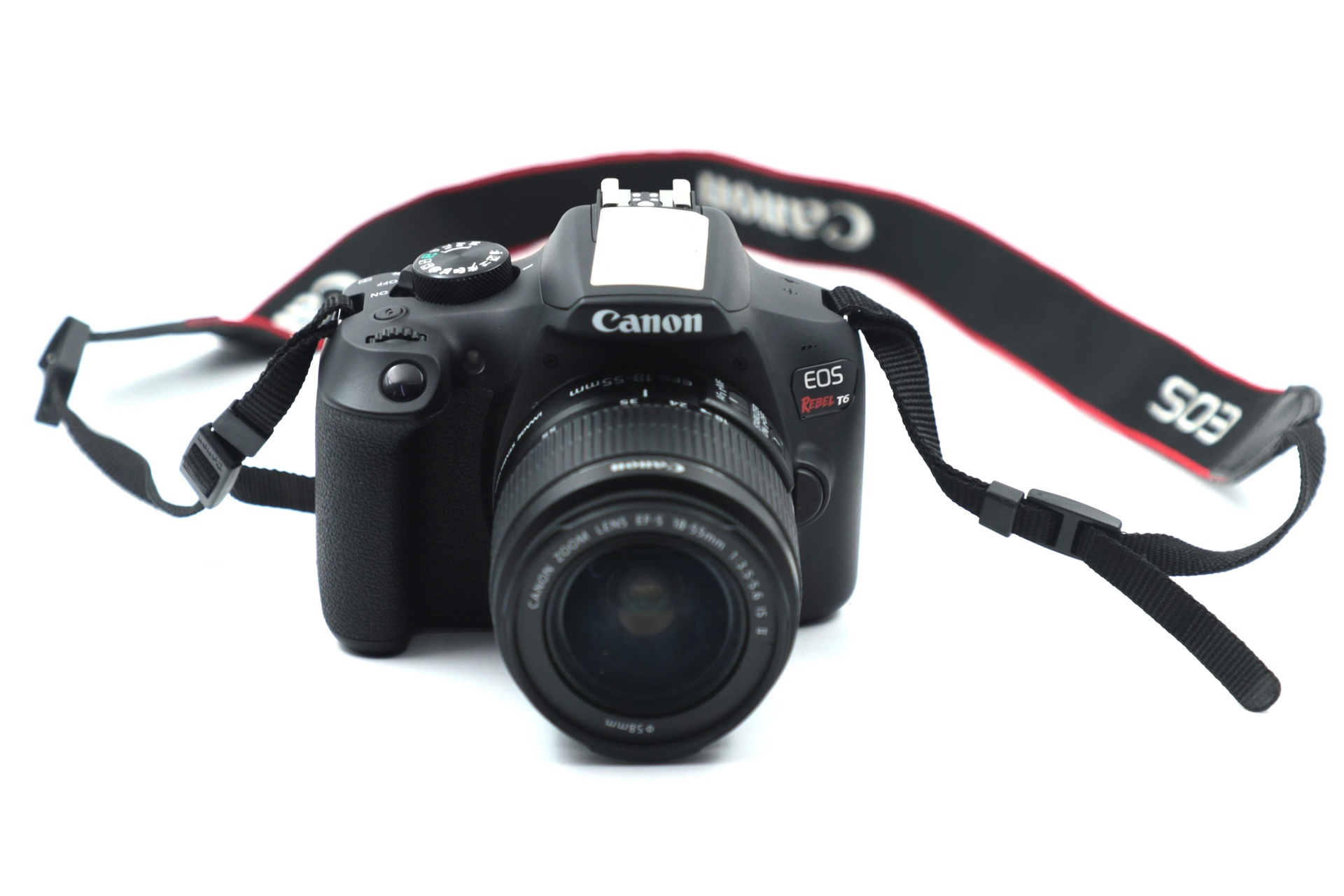 Auction For Canon EOS Rebel T6 Digital SLR Camera Kit with EF-S 18-55mm f/3.5-5.6  Lens Black  ** No Charger ** With Memory Card 32GB