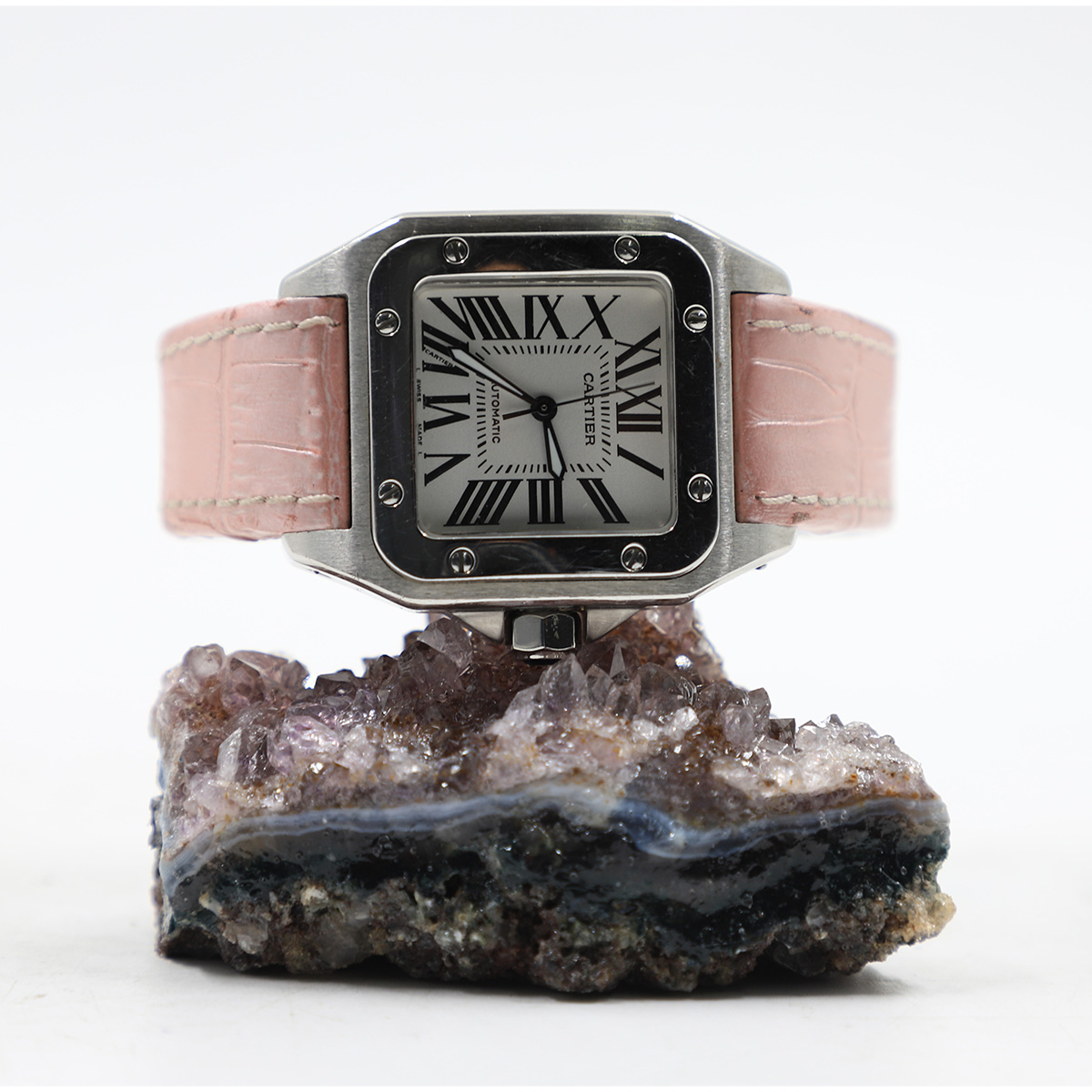 Auction For Cartier Santos 100 Automatic Stainless Steel 839408MX Swiss Made Water Resistant