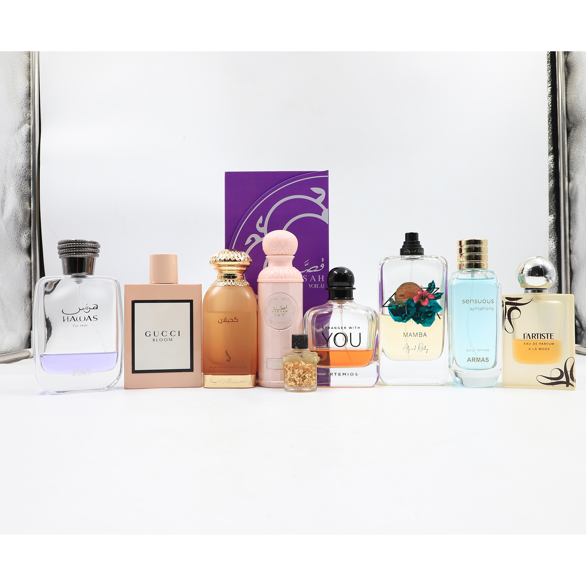 Auction For Mix Used Perfume Set, You, Gucci, Hawas,L Artist, MAMBA, Armas