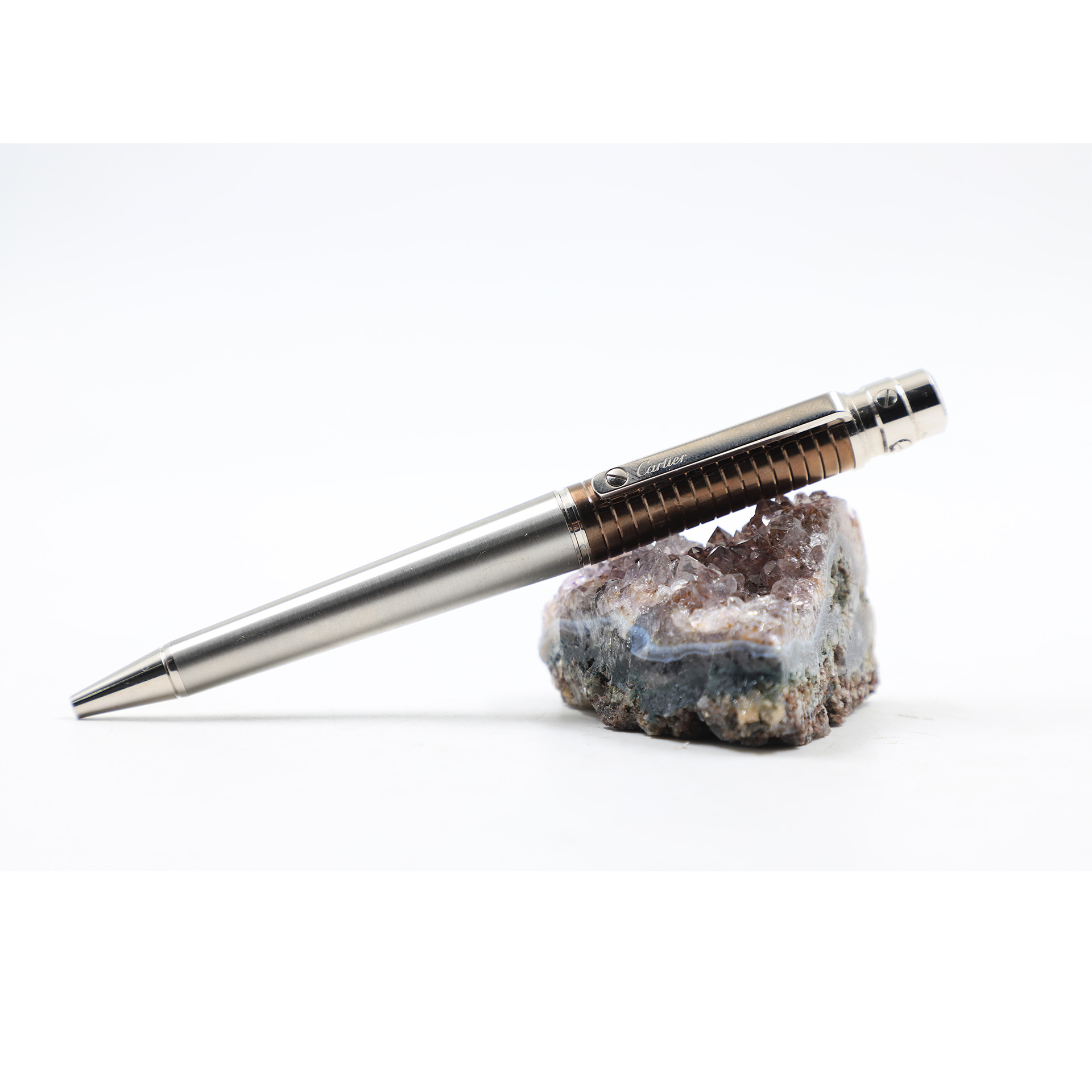 Auction For Cartier Unique Brown Design Bullpoint  ** Market Price 4000 Qar **