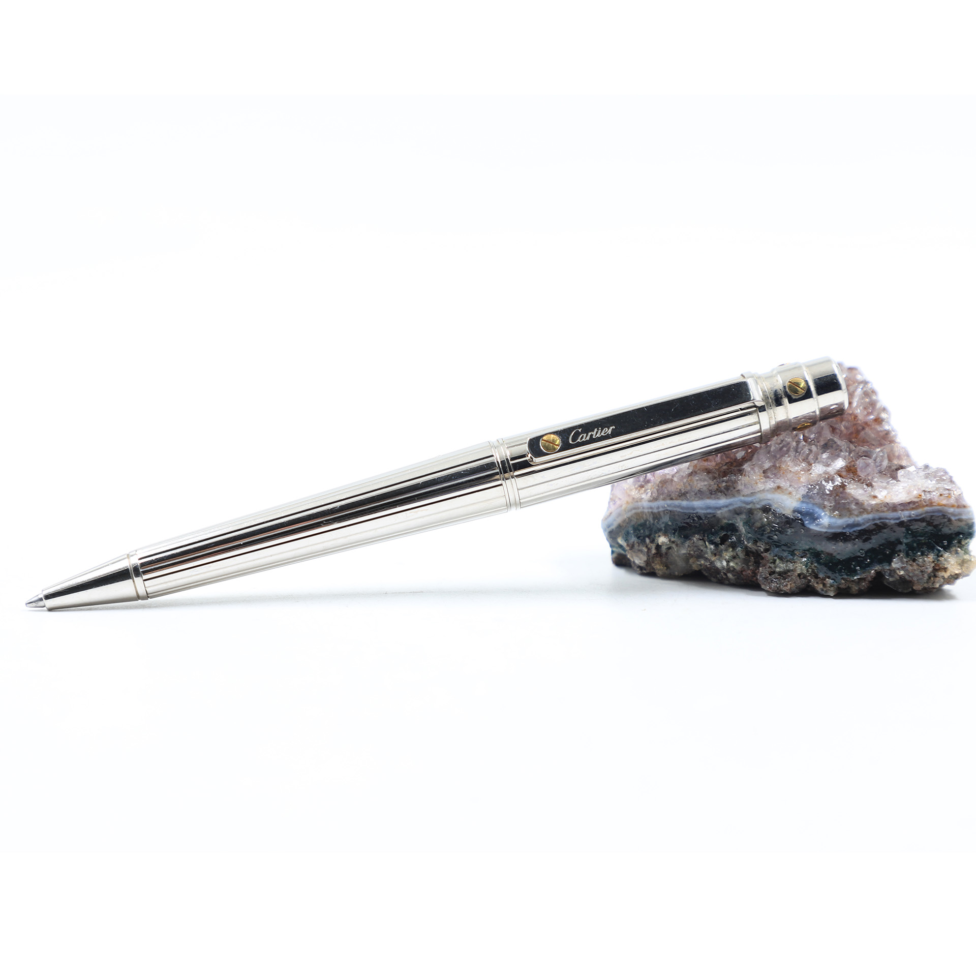 Auction For Santos De Cartier Pen With Golden Screws 0230AY