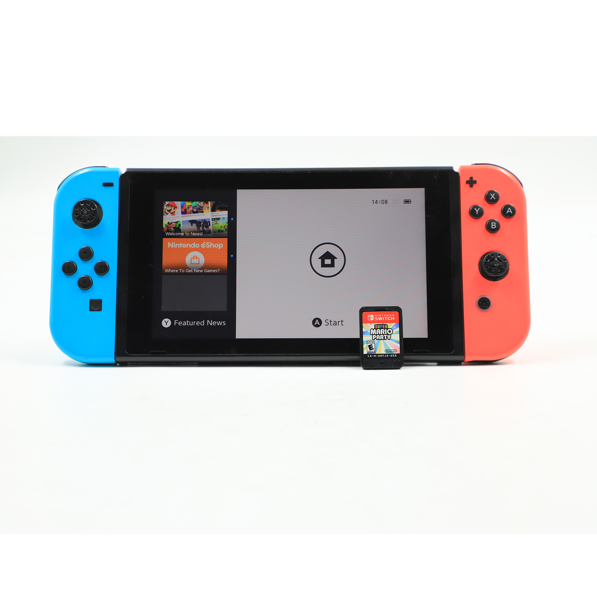 Auction For Nintendo Switch V2 + 1 Game Mario ** JoyStick Missing Rubber**