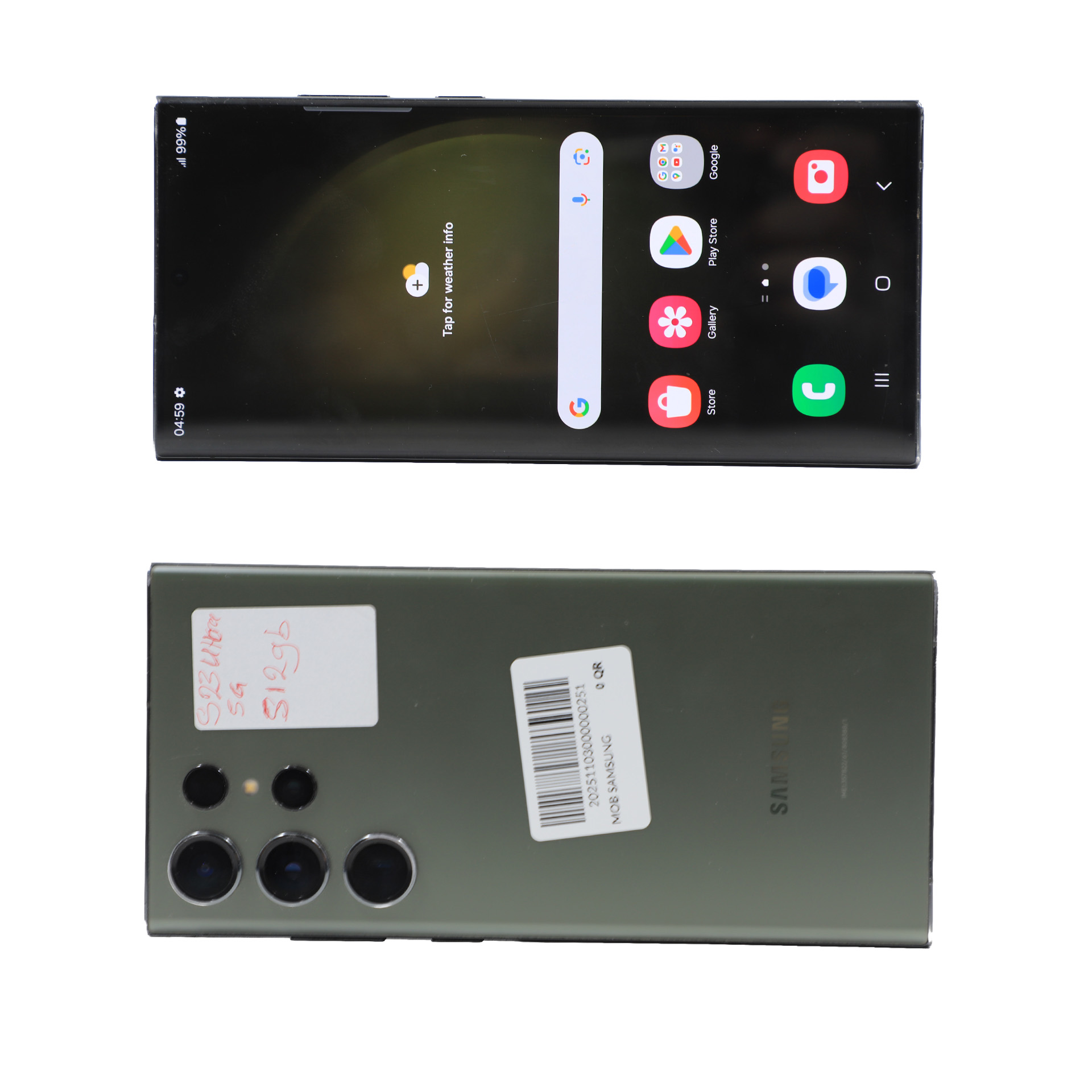 Auction For Samsung s 23 ultra 512 gb Green ** Contain Scratch **