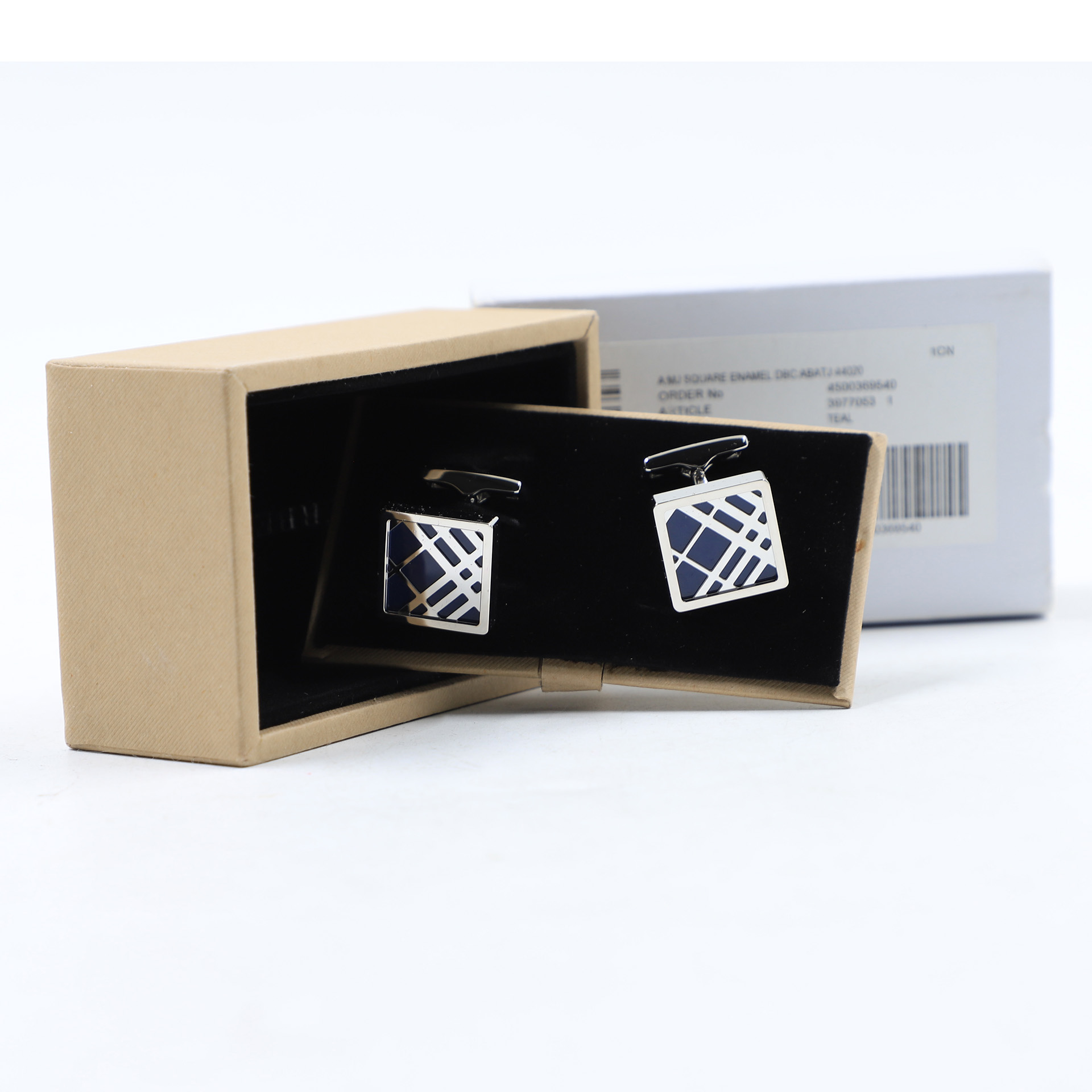 Auction For Burberry Luxury Cufflinks For Men Blue Red Geometry