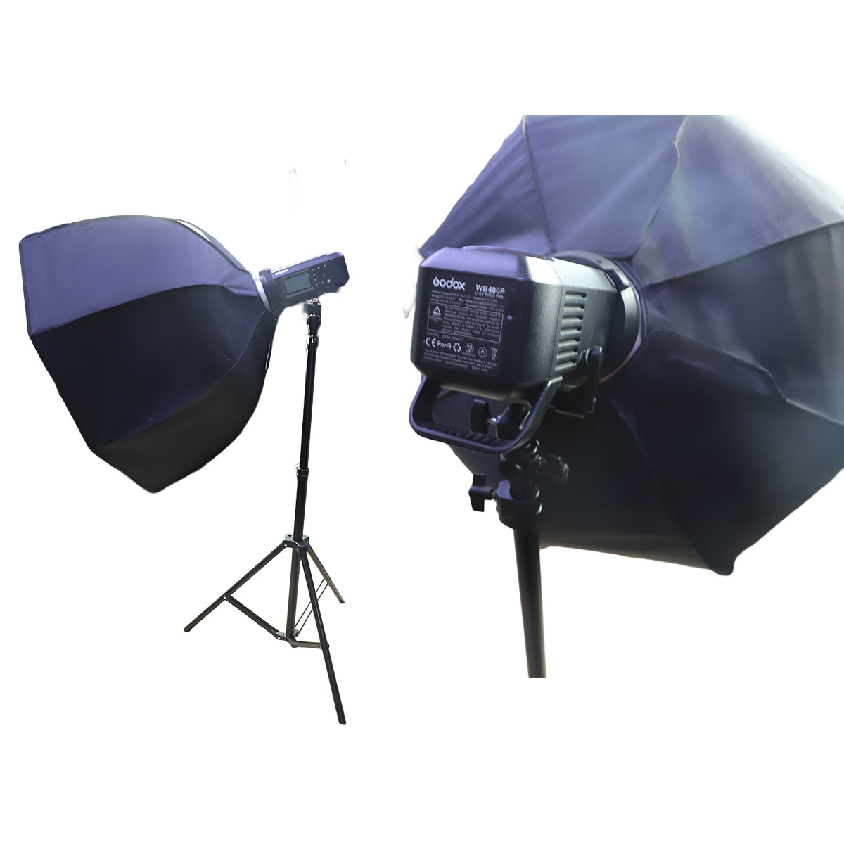 Auction For Godox Camera Light Set AD400 Pro, 80cm Octa Softbox & Light Stand, Doesn’t Include Charger