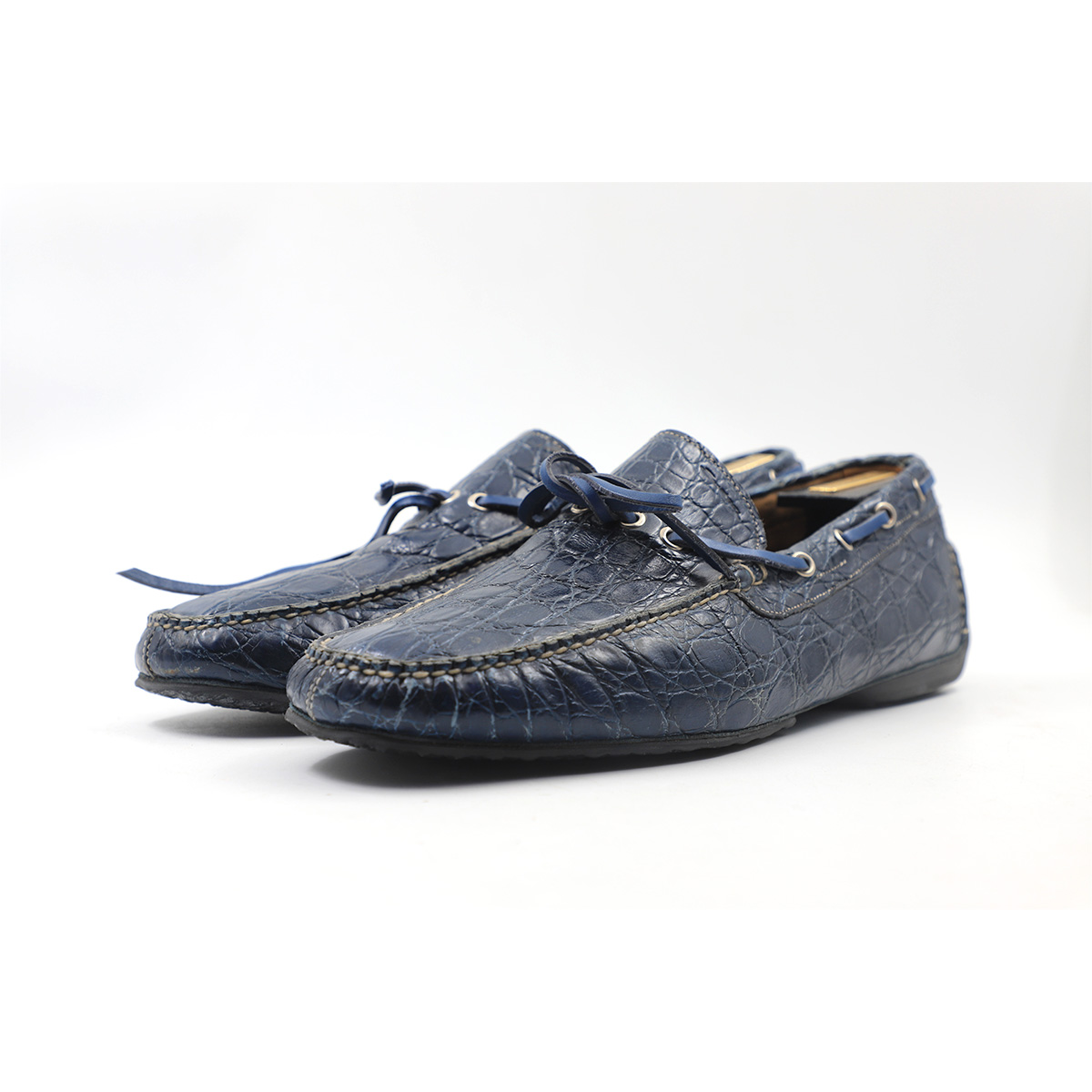 Auction For Santoni Club 8830 204 G 10 Shoe Blue Classic Size: 45