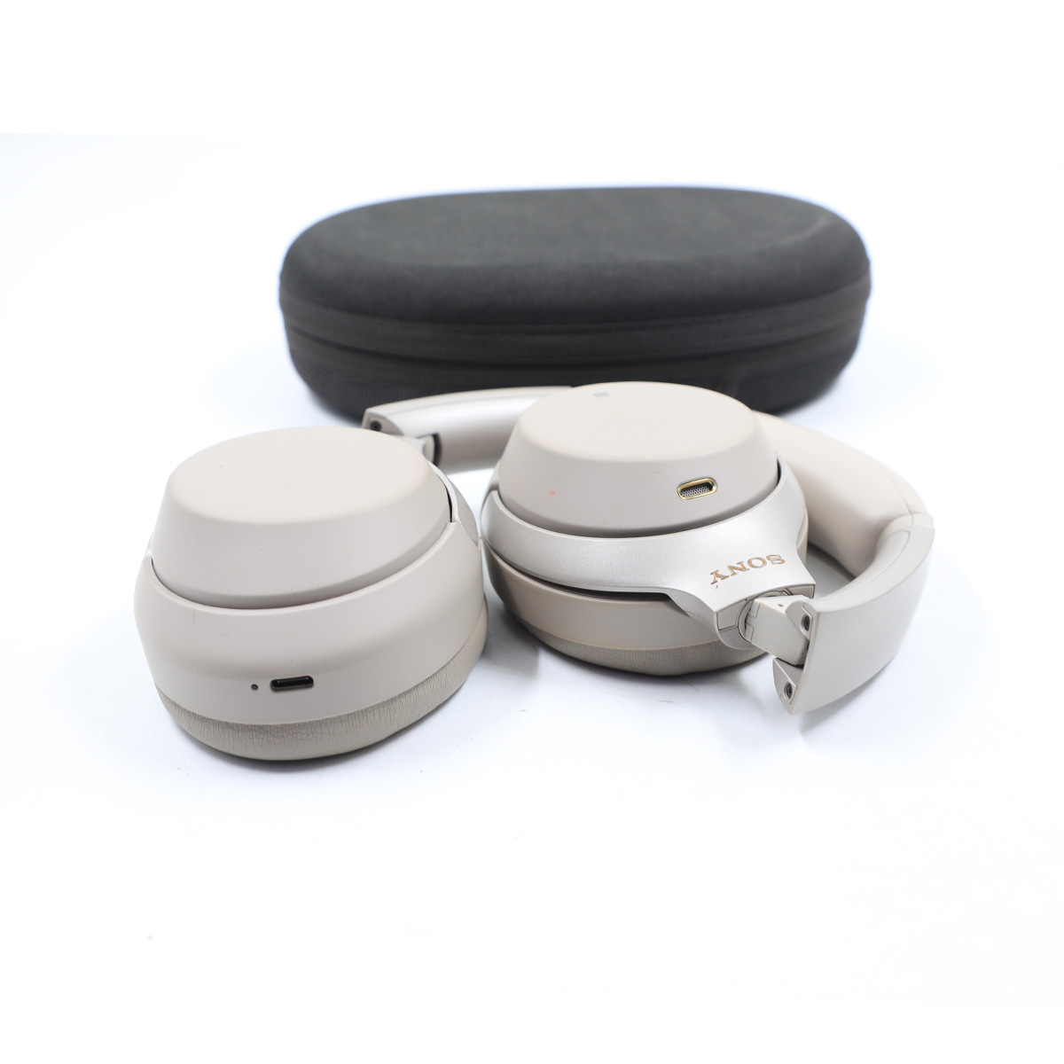 Auction For Sony WH-1000XM3 Wireless Noise Cancelling Headsets Beije, + Pouch