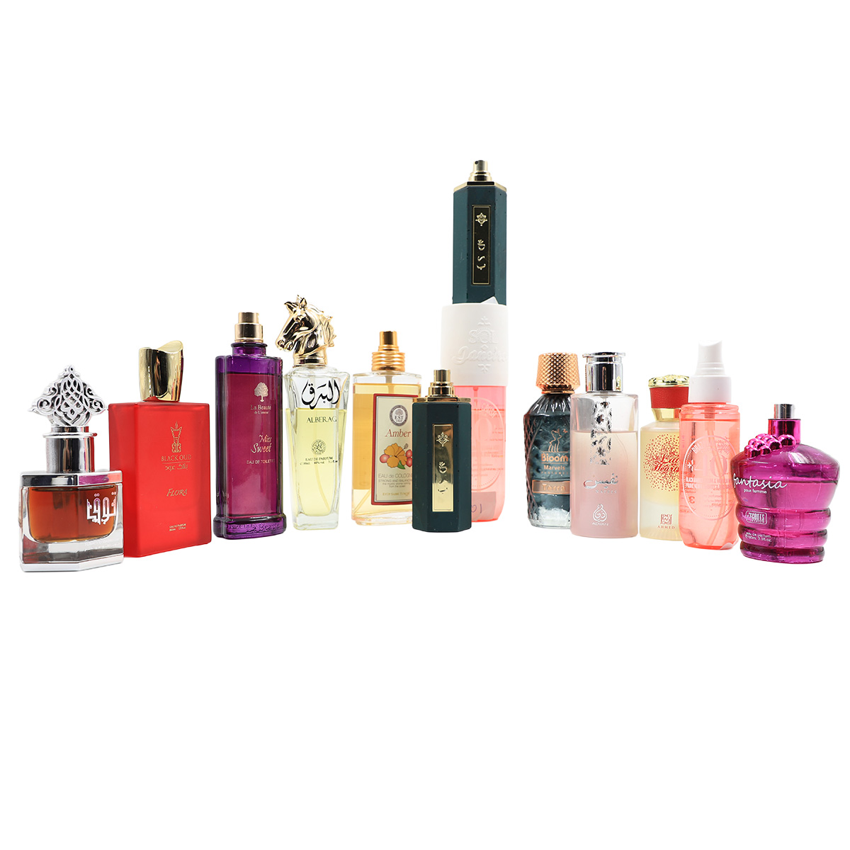 Auction For Mix Good Perfumes And Hair Mist Reef Perfumes 50 ml x 2, Brazilian Crush, Alberag, Black Oud, Tobaku Mabkar, Adyan Nafees, Terra, Amber Eau De Cologne